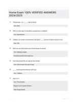 Home Exam 100% VERIFIED  ANSWERS 2024/2025