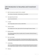 CISI Introduction to Securities and Investment Exam