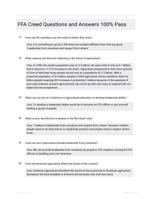 FFA Creed Questions and Answers 100% Pass