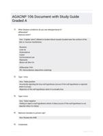 AGACNP 106 Document with Study Guide Graded A