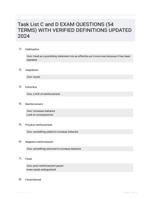 Task List C and D EXAM QUESTIONS (54 TERMS) WITH VERIFIED DEFINITIONS UPDATED 2024