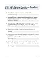 WGU - D426: Objective Assessment Study Guide Questions and Correct Answers