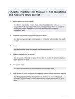 NAADAC Practice Test Module 1 | 124 Questions and Answers 100% correct