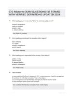 570: Midterm EXAM QUESTIONS (49 TERMS) WITH VERIFIED DEFINITIONS UPDATED 2024