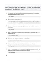 ARKANSAS LIFE INSURANCE EXAM WITH 100% CORRECT ANSWERS 2023