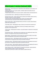 MSA Exam 1 Action Solved 100% Correct