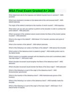MSA Final Exam Latest Updated Graded A+