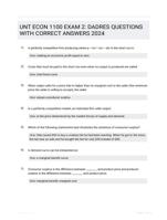 UNT ECON 1100 EXAM 2: DADRES QUESTIONS WITH CORRECT ANSWERS 2024