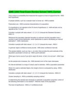 QMB 3200 Final Exam Latest Updated Graded A+