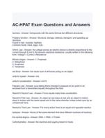 AC-HPAT Exam Questions and Answers