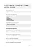 Ivy Tech APHY 201 Exam 1 QUESTIONS AND VERIFIED  ANSWERS(217 QUESTIONS AND ANSWERS) ALREADY GRADED A+