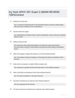 Ivy Tech APHY 201 Exam 2 With Correct Answers