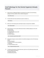 Oral Pathology for the Dental Hygienist Already Passed
