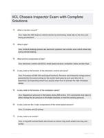 IICL Chassis Inspector Exam with Complete Solutions