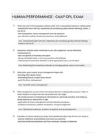 HUMAN PERFORMANCE - CAAP CPL EXAM