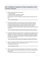 IICL Container Inspector's Exam Questions with Correct Answers
