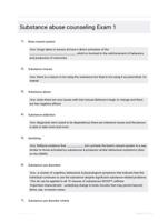 Substance abuse counseling Exam 1