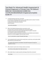 Test Bank For Advanced Health Assessment & Clinical Diagnosis in Primary Care 7th Edition||ISBN NO:10,0323832067||ISBN NO:13,978-0323832069||All Chapters||Complete Guide A+