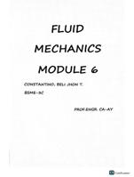 Fluid Mechanics problem set with solution