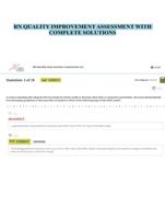 RN QUALITY IMPROVEMENT ASSESSMENT WITH COMPLETE SOLUTIONS