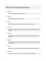 Cell Division Test Already Passed