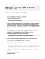 ASWB LCSW CLINICAL EXAM MATERIAL CORRECT 100%!!
