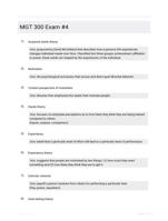 MGT 300 Exam #4