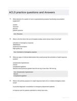 ACLS practice questions and Answers