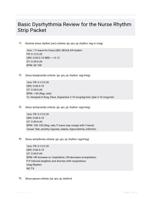 Basic Dysrhythmia Review for the Nurse Rhythm Strip Packet