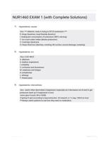 NUR1460 EXAM 1 (with Complete Solutions)