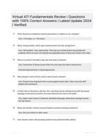 Virtual ATI Fundamentals Review | Questions with 100% Correct Answers | Latest Update 2024 | Verified