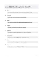 chem 1002 final Study Guide Rated A+