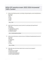 AFAA GFI practice exam 2023.2024 Answered 100% Correct