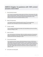 AMSCO Chapter 16 questions with complete solutions 2023/2024
