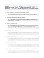 S95 Personal Test | 75 Questions with 100% Correct Answers | Verified | Latest Update 2024