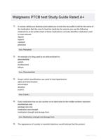 Walgreens PTCB test Study Guide Rated A+