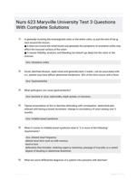 Nurs 623 Maryville University Test 3 Questions With Complete Solutions