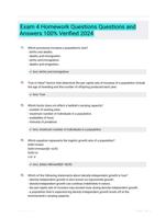 Exam 4 Homework Questions Questions and Answers 100% Verified 2024