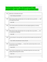 Tennessee Permit Test QUESTIONS AND ANSWERS 100% VERIFIED A+ GUARANTEED