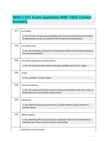 WGU C201 Exam Questions With 100% Correct Answers
