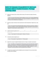 BIOD 151 Module 6 Exam|BIOD151 M6 Exam  Question With A Graded Answers - Portage Learning |  2024