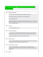 mgmt 311 exam 1 with Correct Answers and Explanation