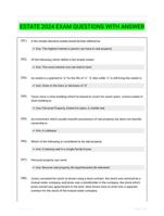 ESTATE 2024 EXAM QUESTIONS WITH ANSWER