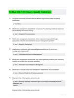 FEMA ICS 100 Study Guide Rated A+
