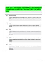 VITA 2021 Advanced Test EXAM QUESTIONS (35 TERMS) WITH VERIFIED DEFINITIONS UPDATED 2024