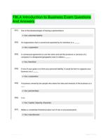 FBLA Introduction to Business Exam Questions And Answers