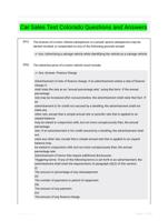 Car Sales Test Colorado Questions and Answers