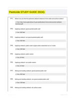 Pesticide STUDY GUIDE 2024).