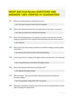 NEIEP 400 Final Review QUESTIONS AND ANSWERS 100% VERIFIED A+ GUARANTEED