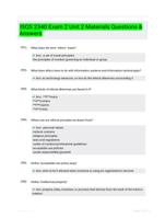 ISQS 2340 Exam 2 Unit 2 Materials  Questions & Answers